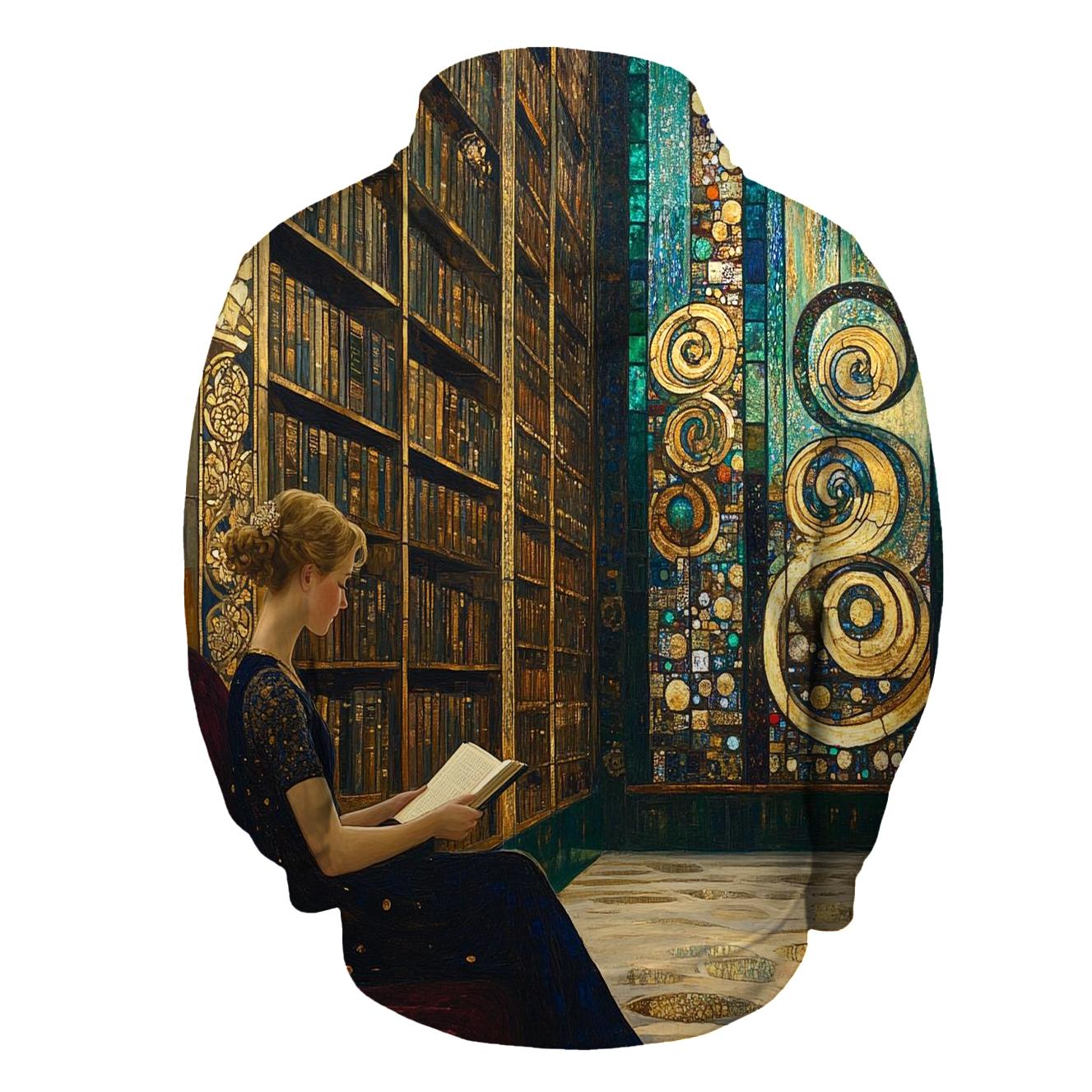 Gustav Klimt Inspired Aurora Library Salon premium hoodies