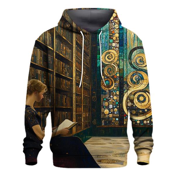 Gustav Klimt Inspired Aurora Library Salon premium hoodies