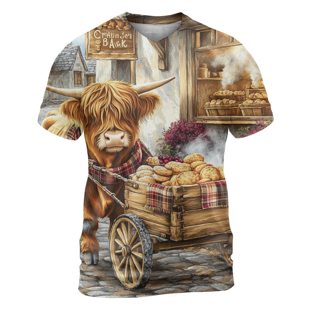 Highland Cow Bakery Morning Delivery statement graphic shirts