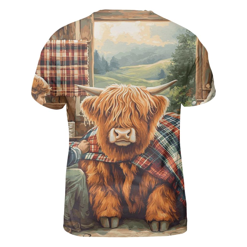 Tartan Workshop Highland Cow Artisan designer pattern shirts