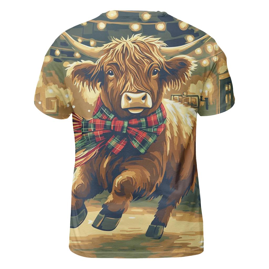 Ceilidh Night With Highland Cow Dancer artistic all-over print tops