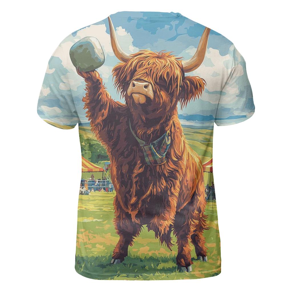 Highland Cow Highland Games Weight Lift personalized full print shirts