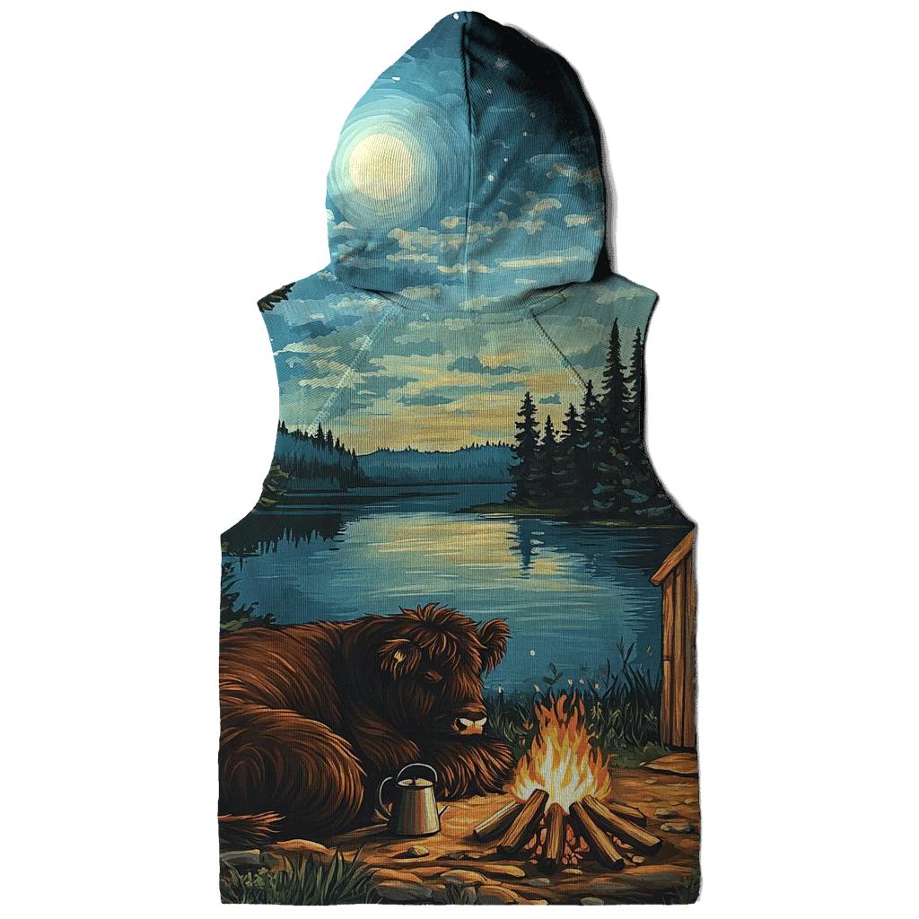 Highland Cow Moonlit Bothy Camp hoodie trends