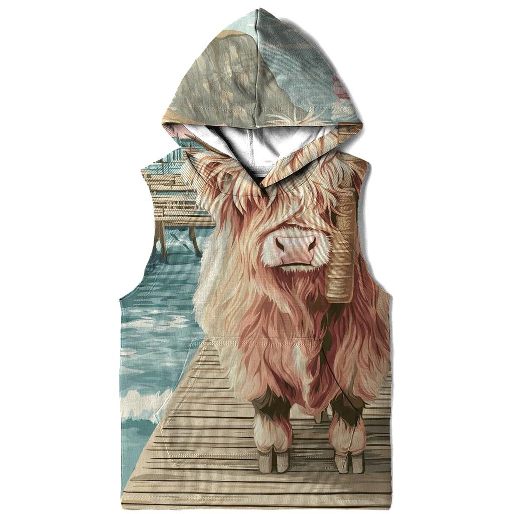 Highland Cow Ice Cream By The Pier custom hoodies