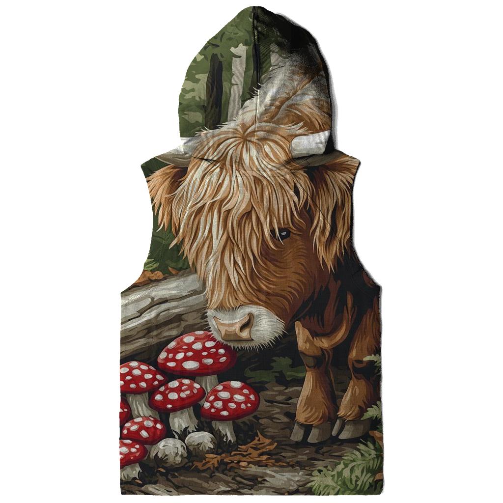 Highland Cow Woodland Mushroom Hunt hoodies fashion