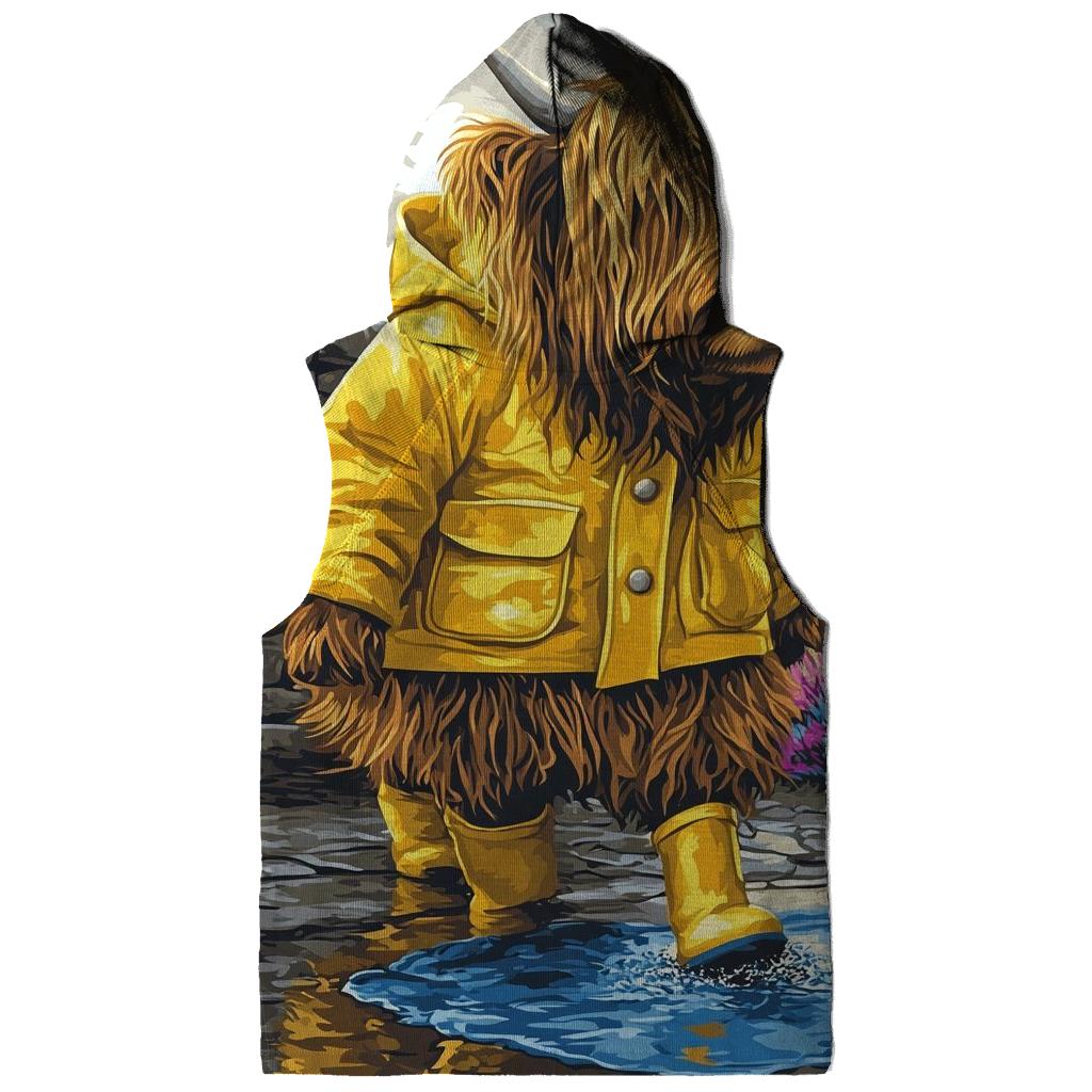 Highland Cow Raincoat And Puddle Walk lightweight hoodies