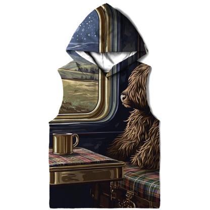 Night Train With Highland Cow Passenger zip-up hoodies