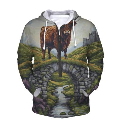 Stone Bridge Highland Cow Sentinel embroidered hoodies