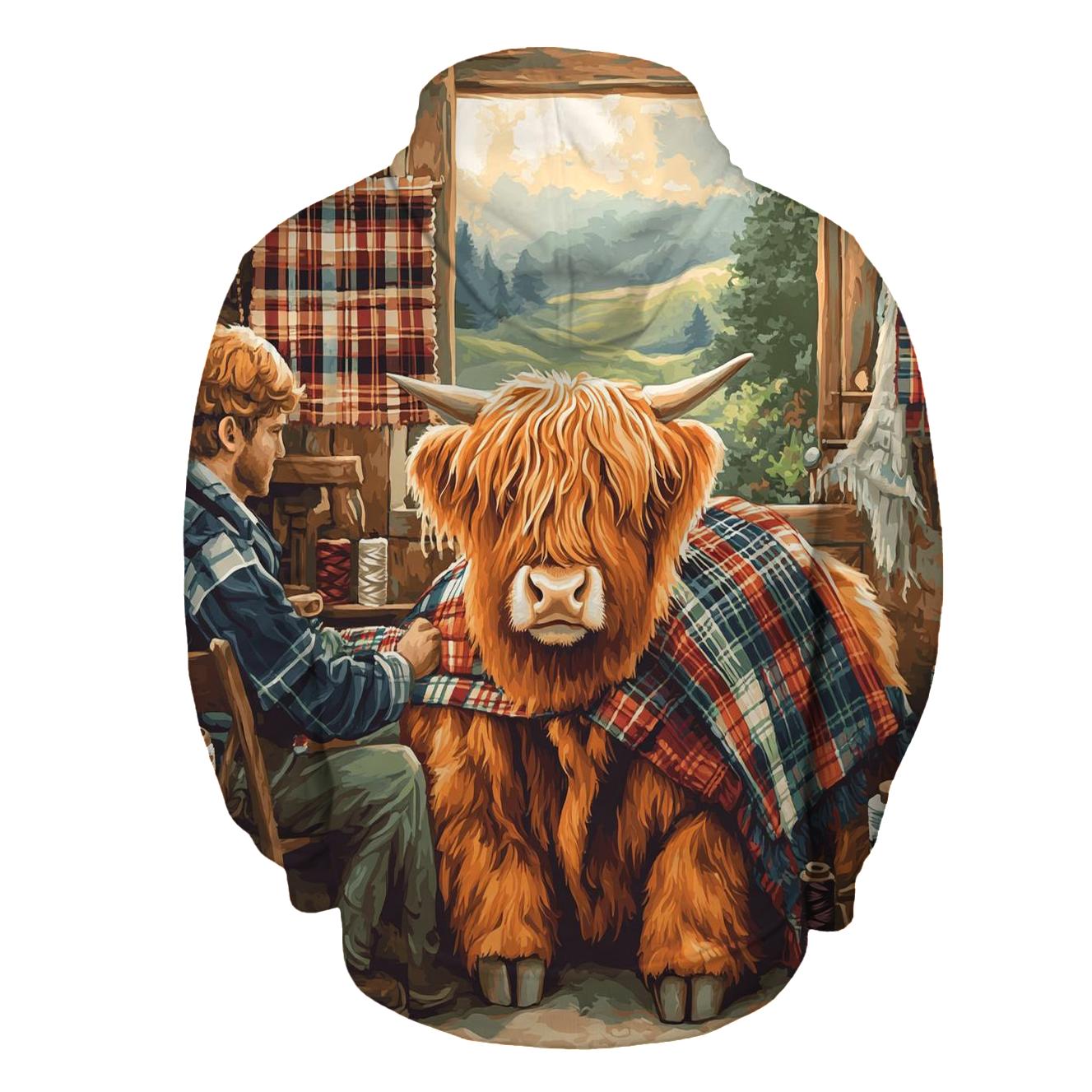 Tartan Workshop Highland Cow Artisan hoodie designs
