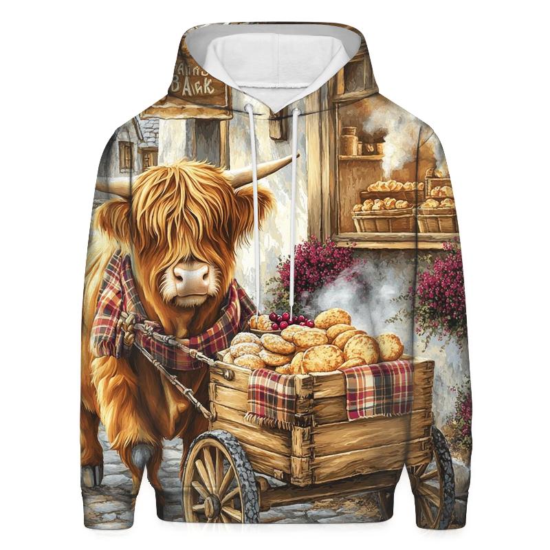 Highland Cow Bakery Morning Delivery heavyweight hoodies