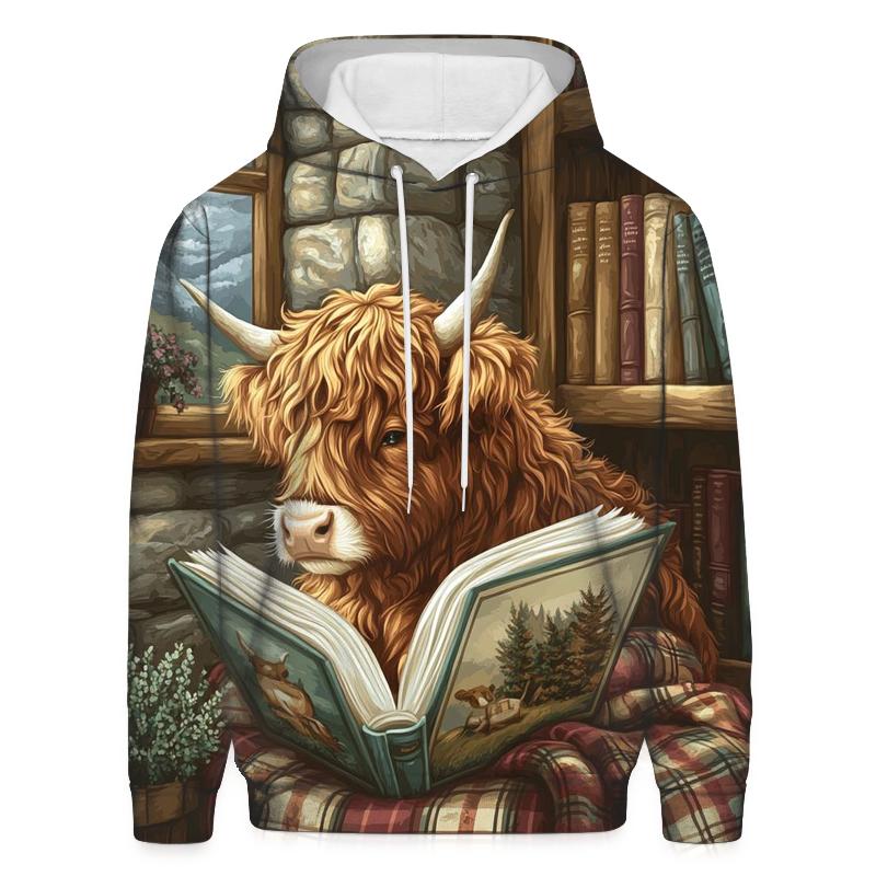 Highland Cow Quiet Library Nook hoodie trends
