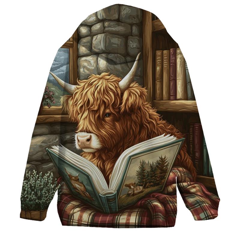 Highland Cow Quiet Library Nook hoodie trends