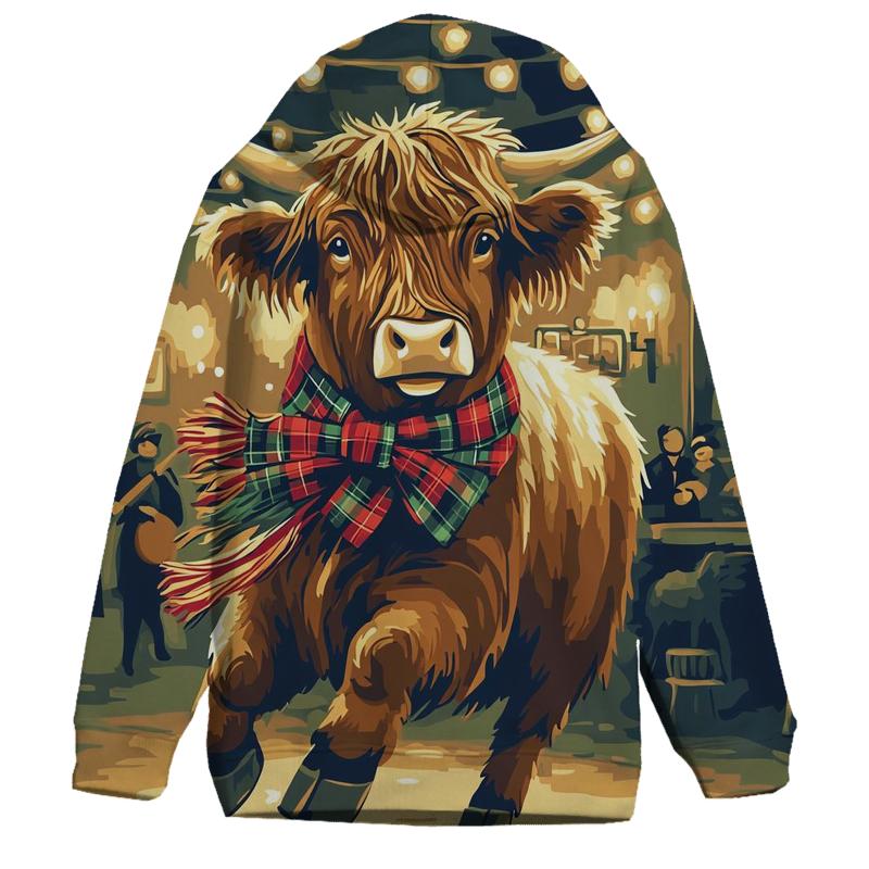 Ceilidh Night With Highland Cow Dancer hoodie styles