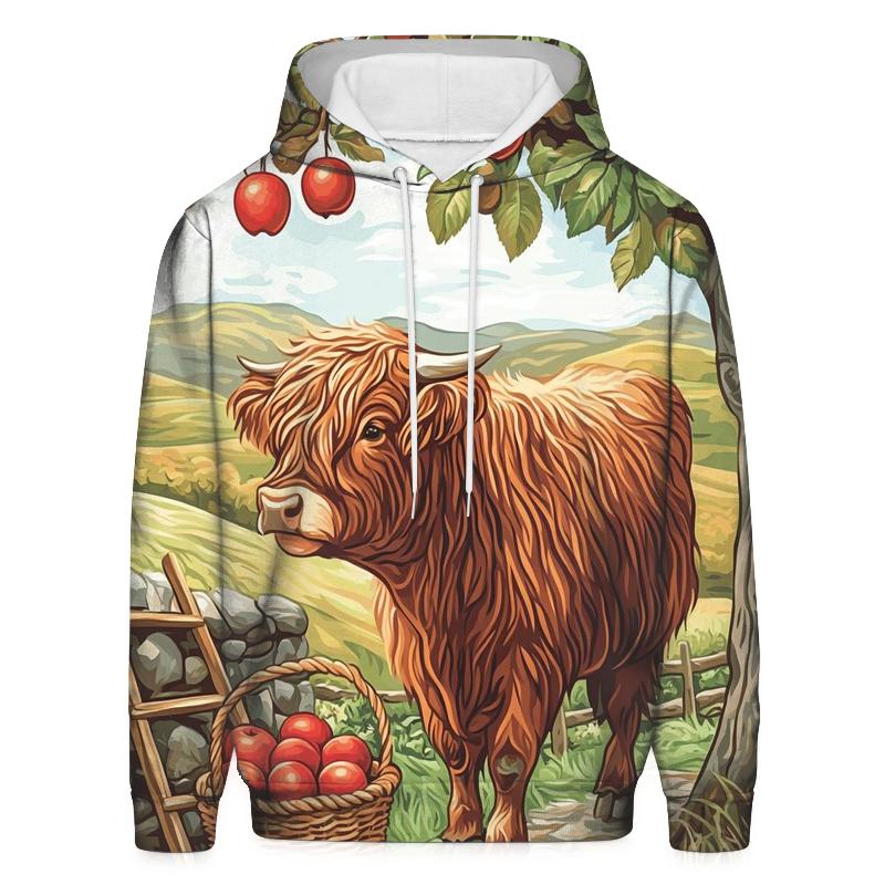 Highland Cow Orchard Apple Picker designer hoodies