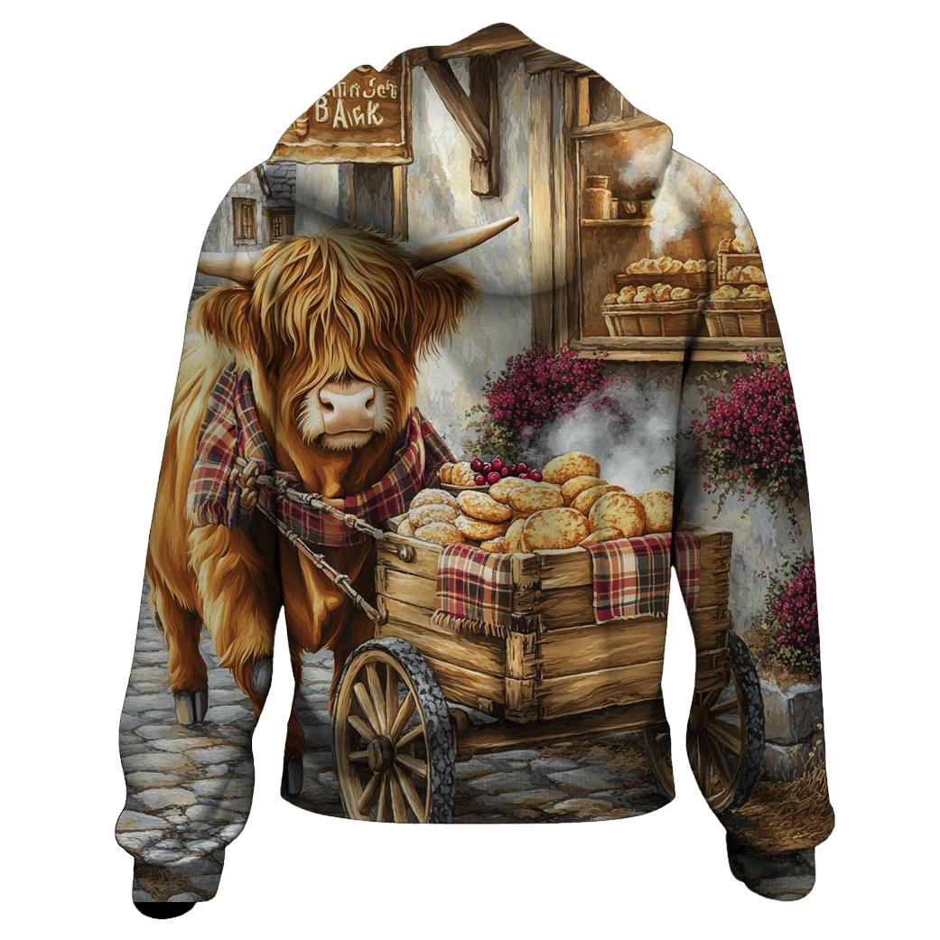 Highland Cow Bakery Morning Delivery lightweight hoodies