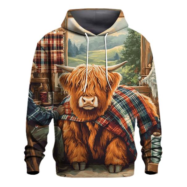 Tartan Workshop Highland Cow Artisan hoodies fashion