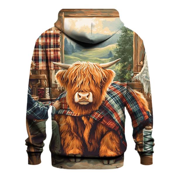 Tartan Workshop Highland Cow Artisan hoodies fashion