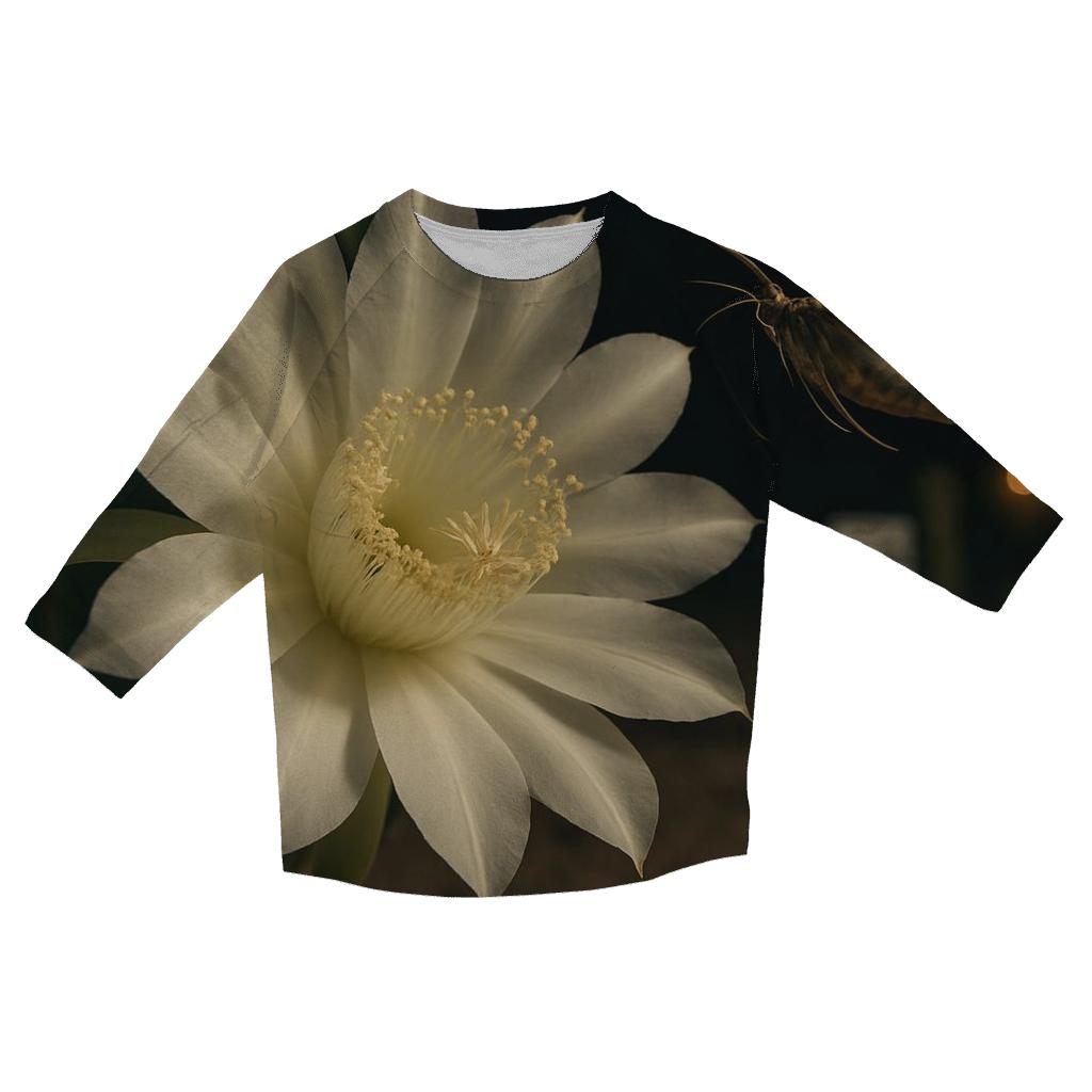 Night Blooming Cereus At A Desert Research Plot cotton quarter sleeve shirts