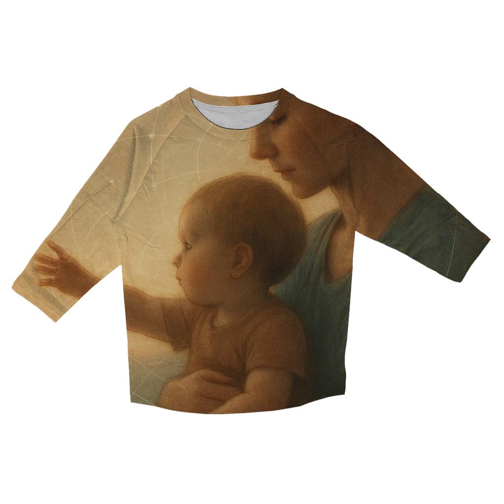 The Atlas In Her Arms A Mother Who Holds The Weight Of Your Becoming personalized 3/4 sleeve tees