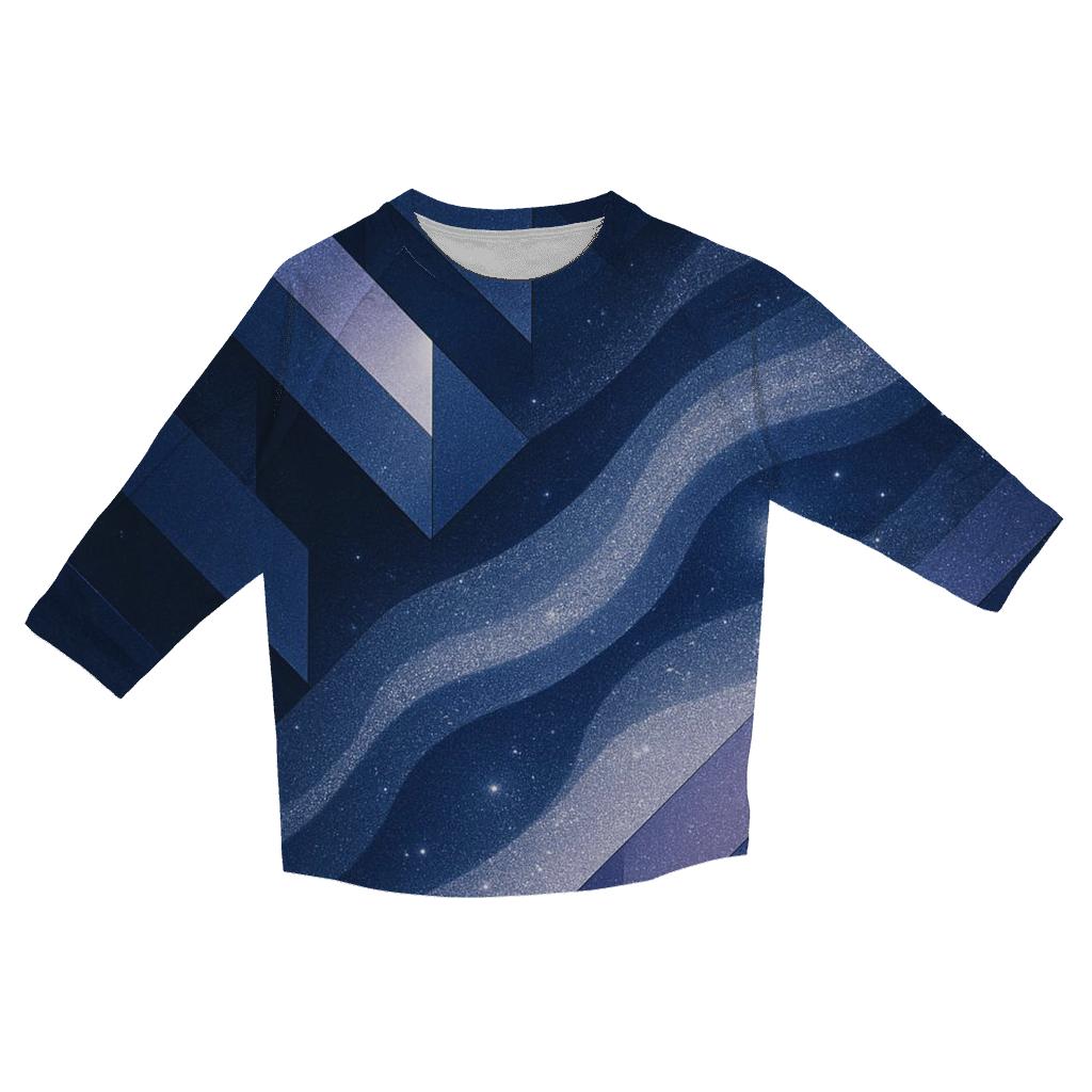 Velvet Prism Cascade fashion 3/4 sleeve shirts