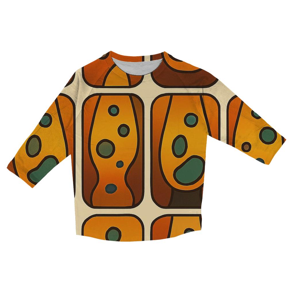 Groovy Lava Lamp Gradient Panels custom 3/4 sleeve shirts