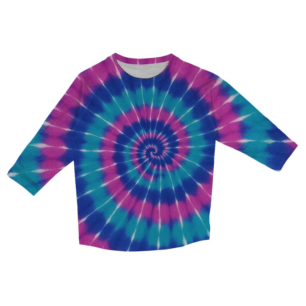 Nebula Spiral Overdye Vortex fashion 3/4 sleeve shirts