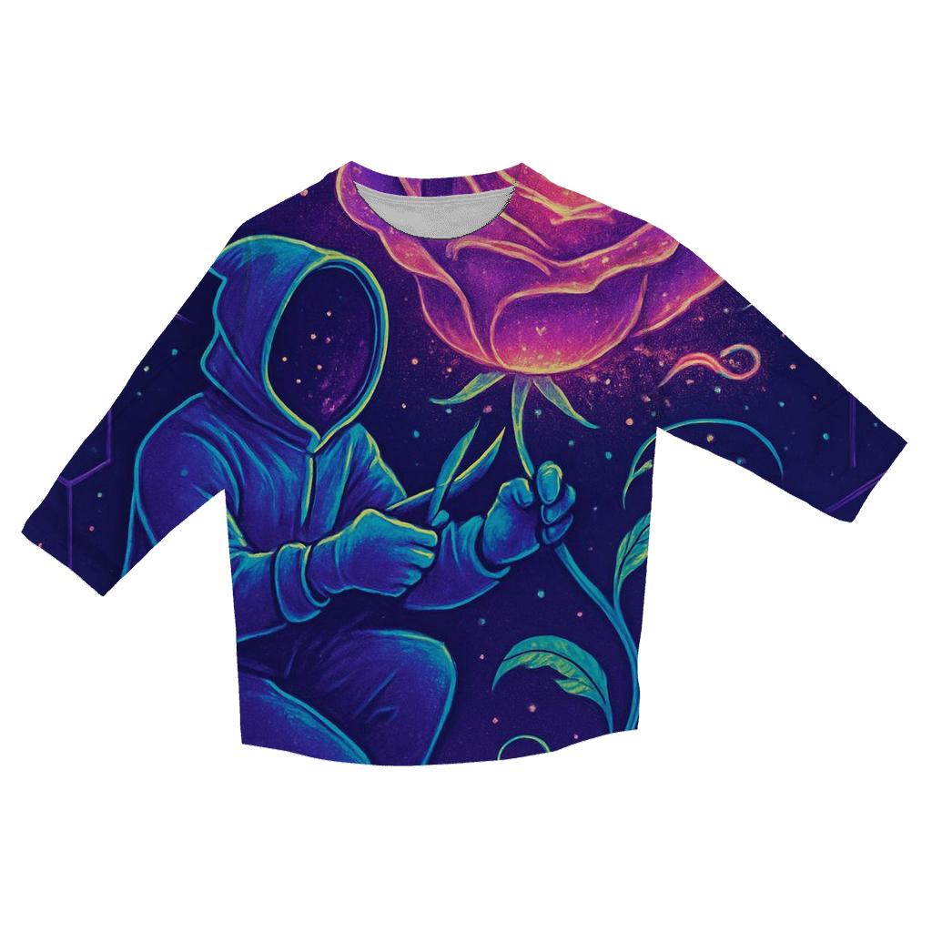 Chrono Bloom Nebula Gardener trendy 3/4 sleeve tops