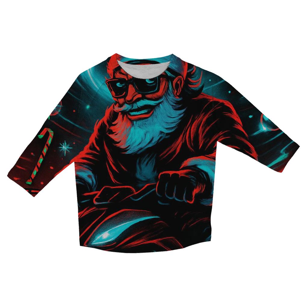 Neon Blizzard Santa Street Pilot custom 3/4 sleeve shirts