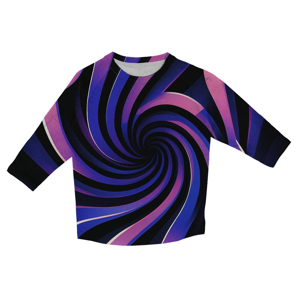 Prismatic Gravity Well Typography Poster trendy 3/4 sleeve tops