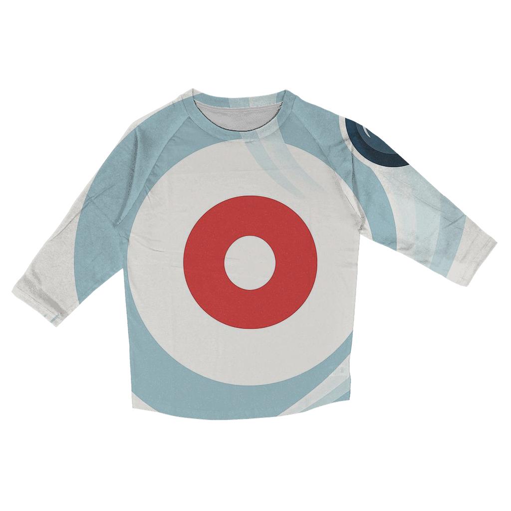 Arctic Curling Geometry stylish quarter sleeve tops
