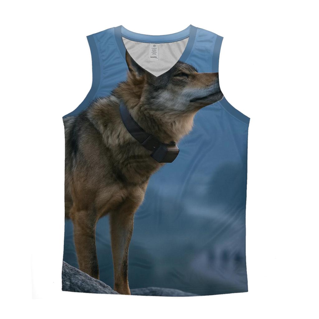 Radio Collared Iberian Wolf On The Camino Ridge designer workout tanks