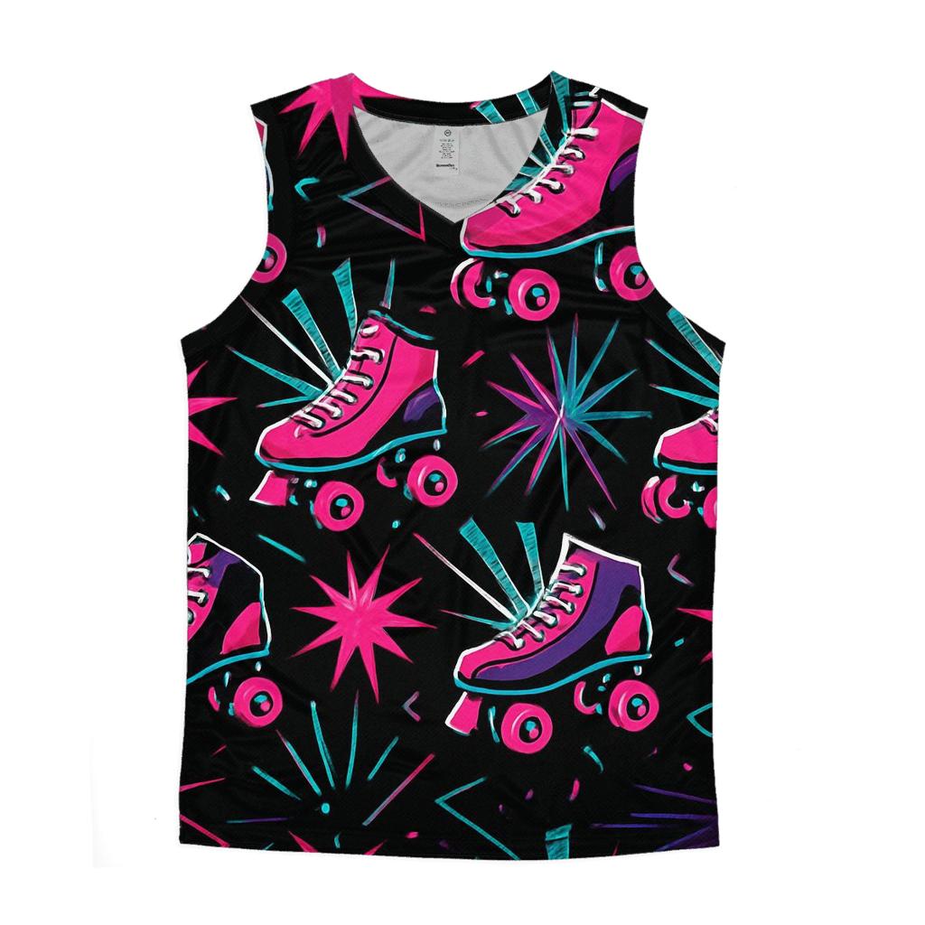 Roller Rink Strobe Pattern stylish racerback tanks