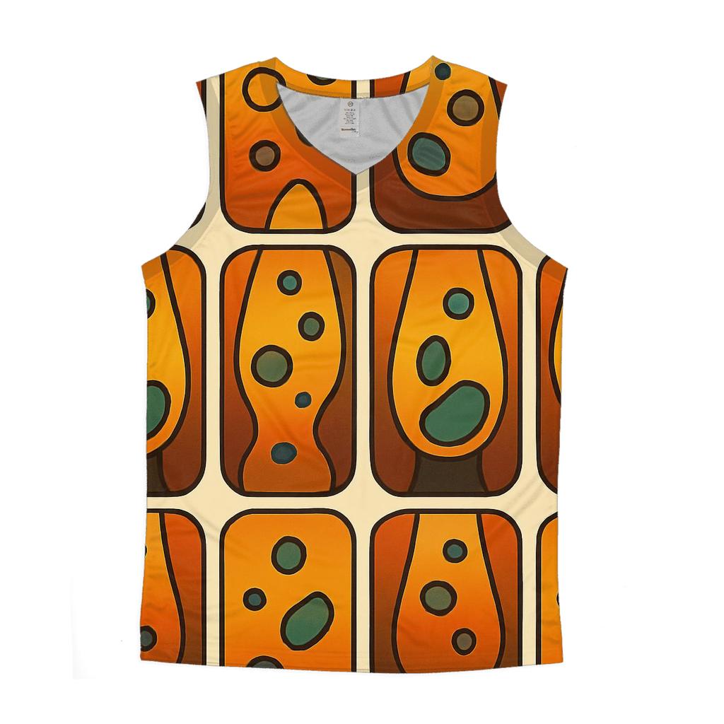Groovy Lava Lamp Gradient Panels cotton sleeveless tops