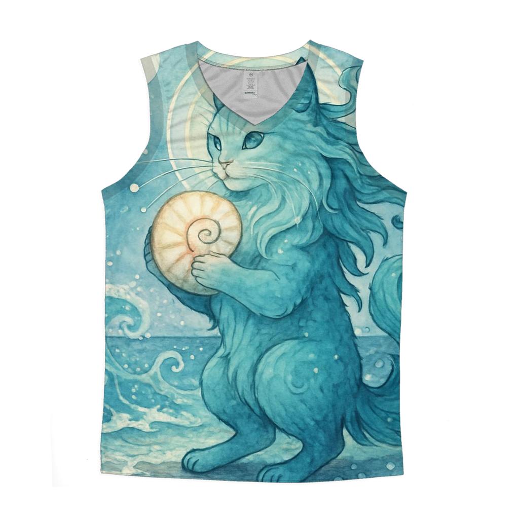Moonlit Tideshell Guardian Cat custom tank tops