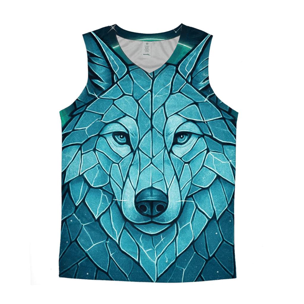 Aurora Glass Sentinel Wolf personalized athletic tanks