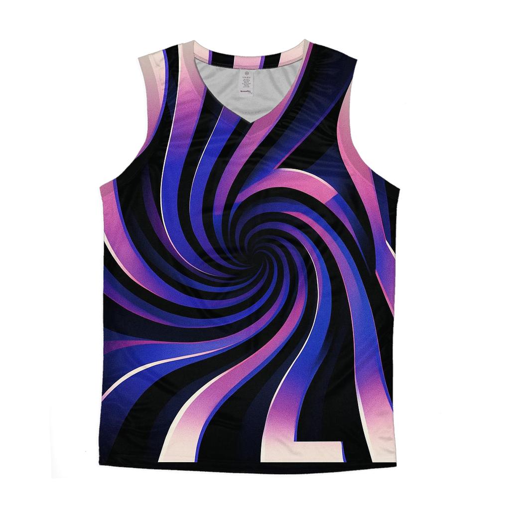 Prismatic Gravity Well Typography Poster personalized athletic tanks
