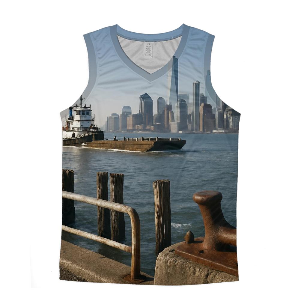 Red Hook Working Waterfront View To Lower Manhattan personalized athletic tanks