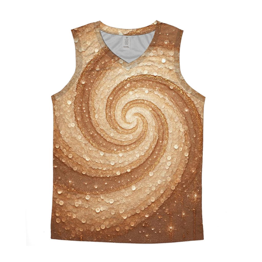 Champagne Sequin Nebula custom tank tops