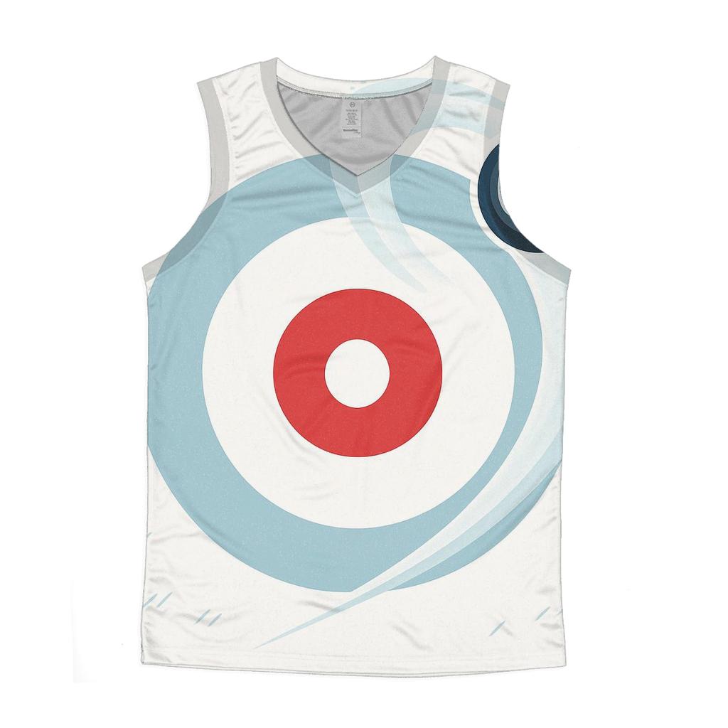 Arctic Curling Geometry designer workout tanks