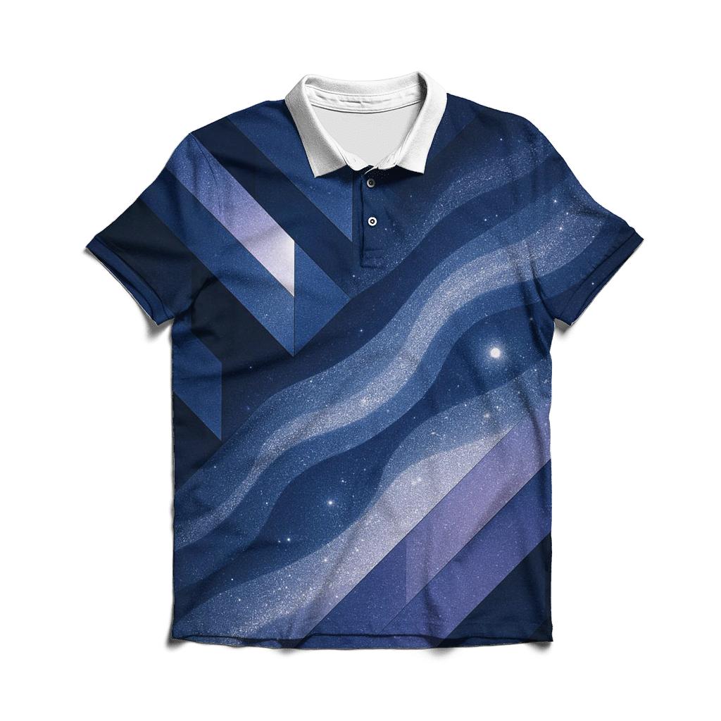 Velvet Prism Cascade embroidered polo tops