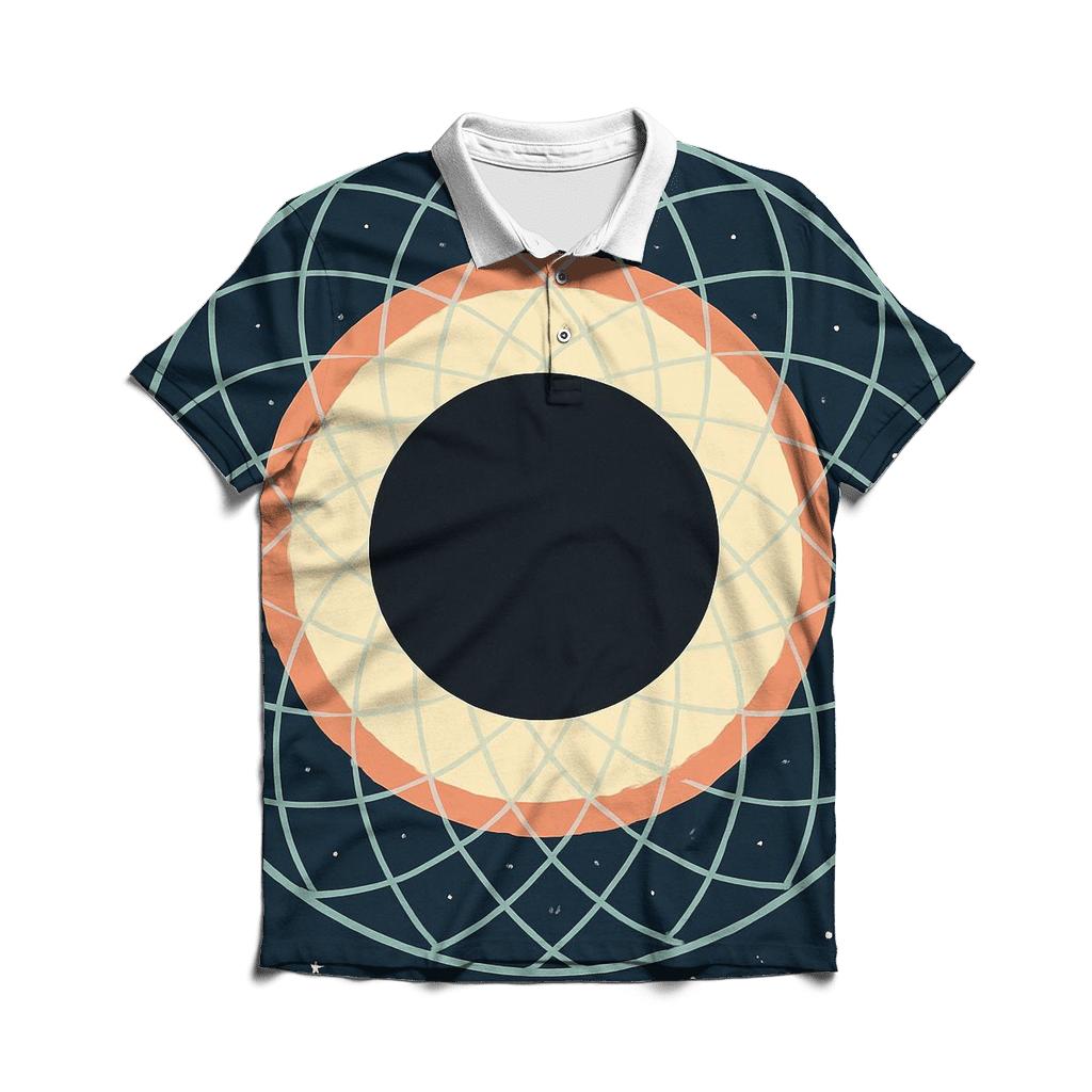 Eclipse Corona Lattice Bloom branded logo polo shirts