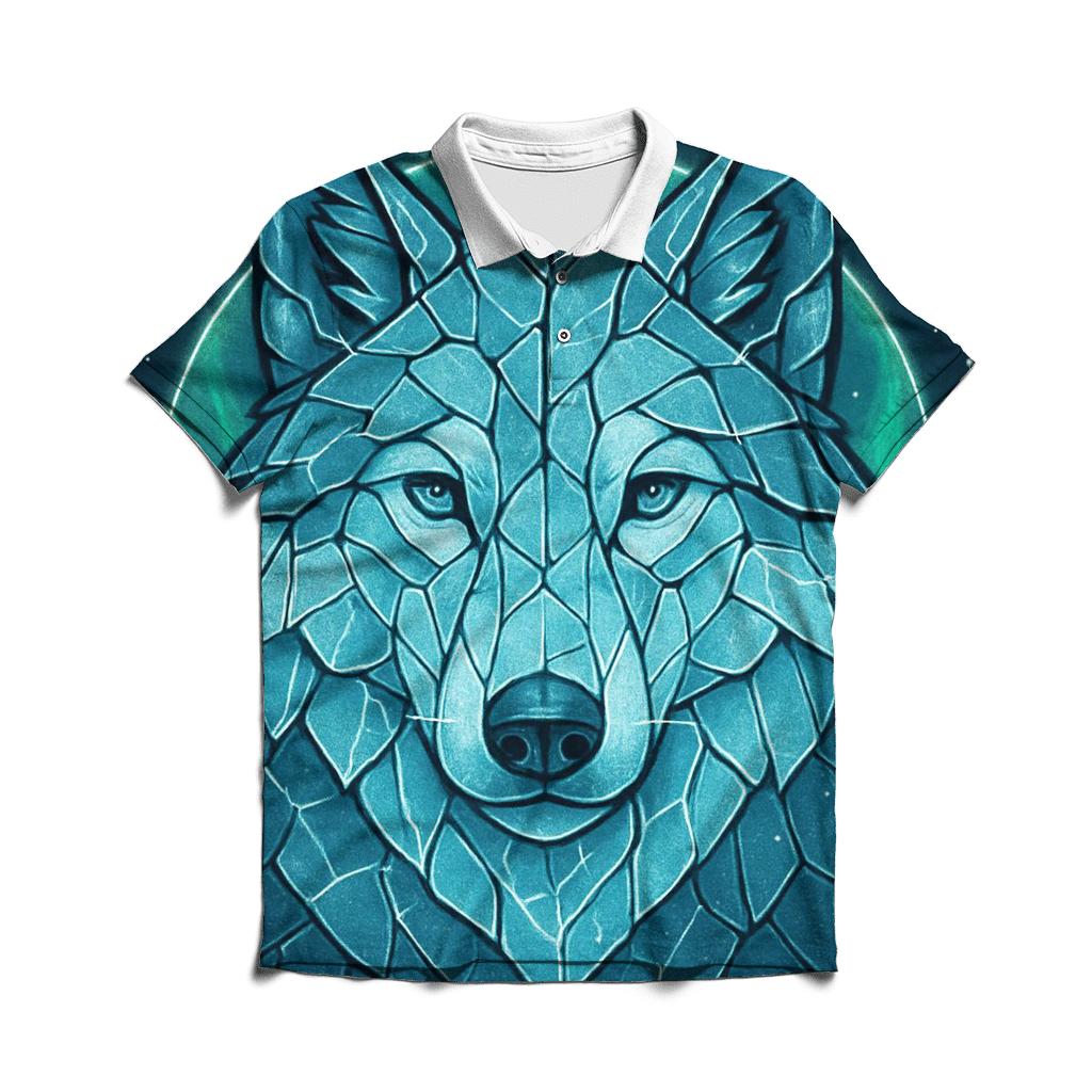 Aurora Glass Sentinel Wolf classic pique polos