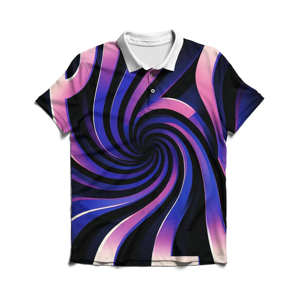 Prismatic Gravity Well Typography Poster custom polo shirts