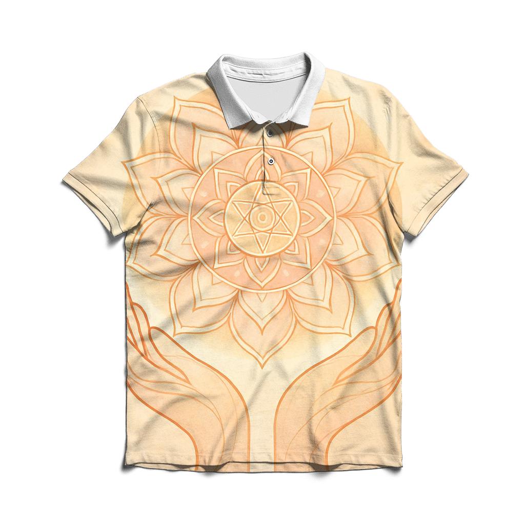 Hands Of Dawn Mandala classic pique polos