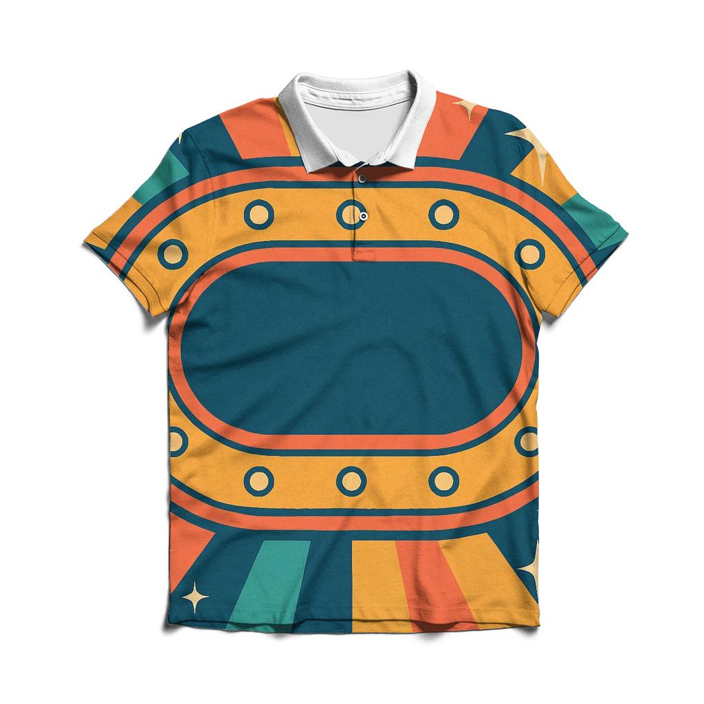 Vintage Roller Rink Starburst Track stylish collar polo tees
