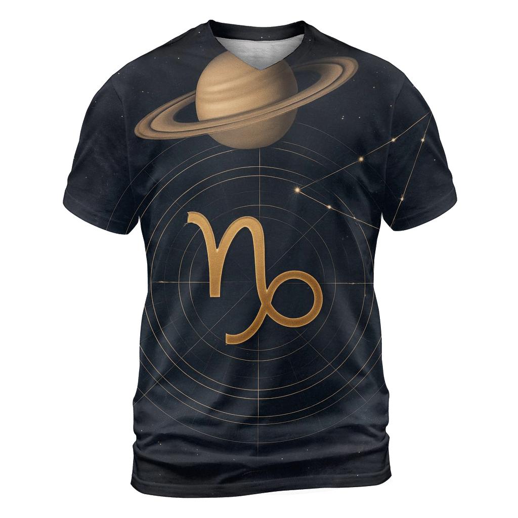 Saturn Return Capricorn Celestial Blueprint designer pattern shirts