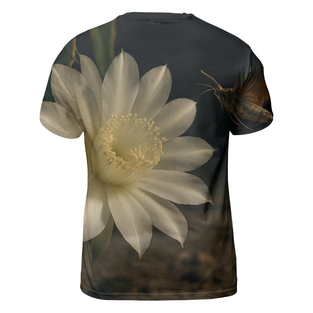 Night Blooming Cereus At A Desert Research Plot creative print fashion shirts