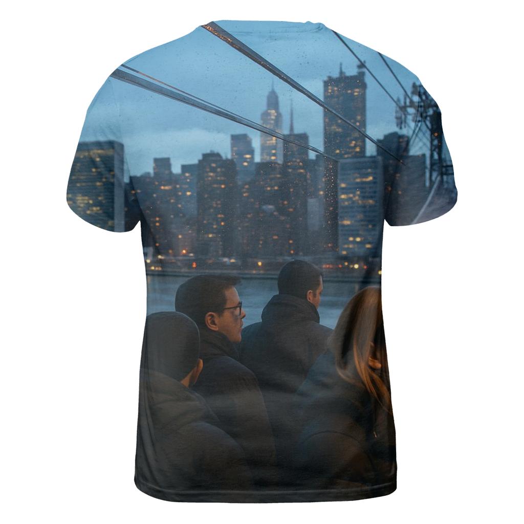 Roosevelt Island Tramway Blue Hour Crossing designer pattern shirts