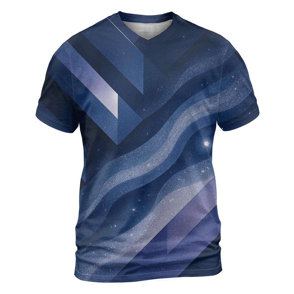 Velvet Prism Cascade artistic all-over print tops