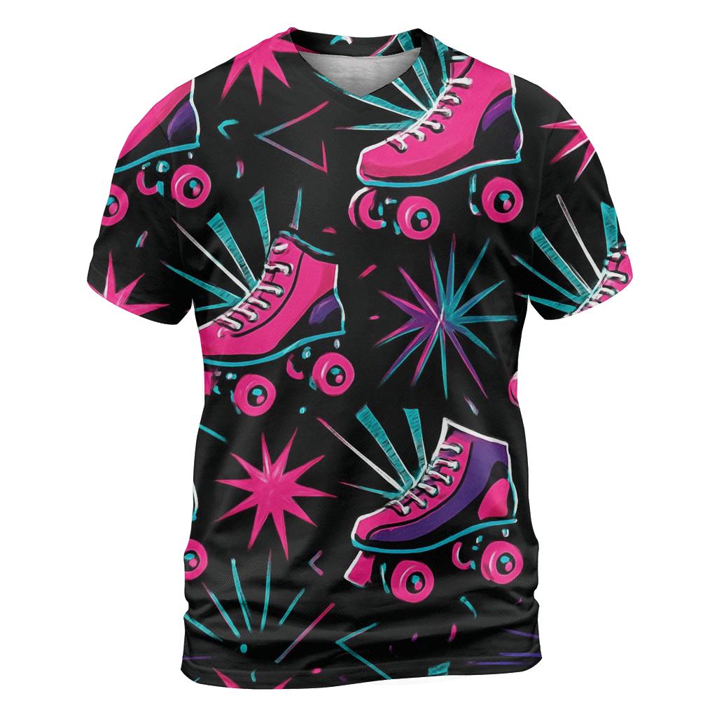 Roller Rink Strobe Pattern creative print fashion shirts